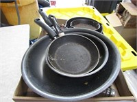 Pots and pans. Some cast iron.