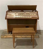 Magnavox Electric Organ And Stool