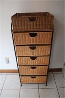 Wicker & Wire Tower Drawer Set