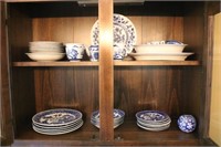 Vintage Blue Oriental China Set Made in Japan