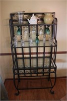 Baker's Rack with Storage for Wine Glasses/Bottles