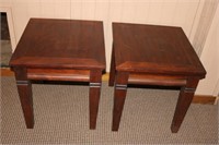 Pair of Wooden End Tables