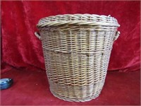 Vintage wicker laundry basket.