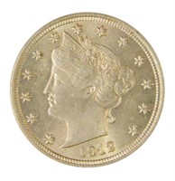 Choice Mint State 1912 Liberty Nickel
