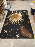 Sun & moon floor rug 84x60