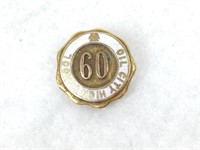 "60" Oil City High School (PA) Pin, Solid Gold