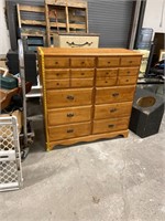 10 drawer oak dresser/ chest