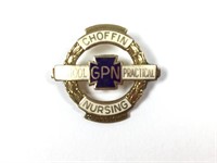 Vintage 10k Gold Choffin School of Nursing Pin