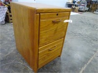 Oak 2-Drawer File Cabinet
