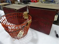 Vintage Egg Crated And Baskets