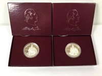 (2) G. Washington Commemorative Silver Half Proofs