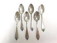 (6) Lunt Sterling Silver Teaspoons