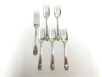 (6) Whiting Sterling Silver Madam Jumel Forks