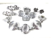 Lot of Hammered Aluminum Jewelry