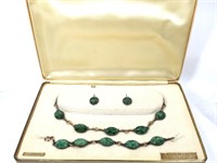 Boxed Necklace, Bracelet & Earring Set 14k Overlay