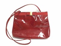 Salvatore Ferragamo Vara Red Patent Leather Bag