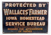 Vintage Wallaces Farmer Homestead Bureau Sign