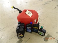 5 Gallon Gas Can & Misc. Oil