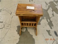 Wooden Magazine End Table