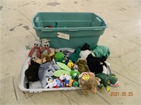 Stuffed Animals in 20 Gallon Tote with Lid