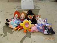 Assorted lots of puppets &  30 Gallon Tote