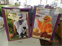 36" Porch Kids Ghost & Pumpkin