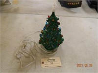 Vintage looking holiday ceramic tree  - lights