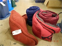 Back Rest & pair of sleeping bags