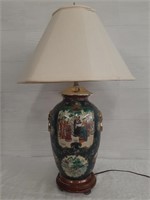 Japanese Satsuma Style Hand Painted Table Lamp