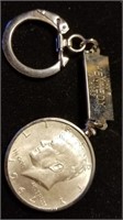 1964 (90% Silver) Kennedy Half Dollar Key Chain