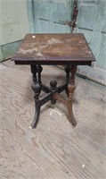 Ornate Walnut Victorian Lamp Table