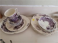 incomplete set of dishes