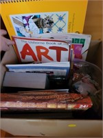box of kids books and games