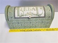 Vintage Green Bread Box 15" x 6 1/2" x 7 3/4"