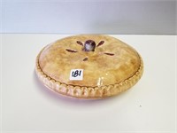 Porcelain Pie DIsh w/Lid 10.5"