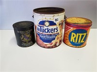 (3) Tins, Mrs Tucker, Ritz Crackers, Borkum Riff