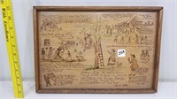 Lewis Miller Folk Art Wooden Tray