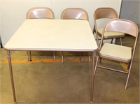 Card Table & 4 Folding Chairs