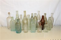 18 Old Medicine and Soda Bottles
