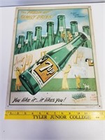 Vintage Tin 7UP Sign