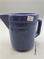 Antique blue stoneware pottery glazed pitcher