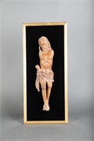 Carved wood figure of Christ, 18th c.