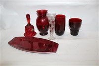 Fenton Bell and Ruby Red Glassware