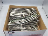Large box of model train track, straight & curved