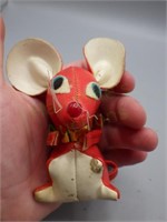 Rare Jay Bee red/cream stuffed mouse/rat