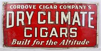 Vintage 1940's Cordove Dry Climate Tin Cigar Sign