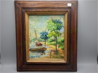 Original oil painting on framed canvas, in frame