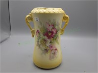 Made in Czecho-Slovakia hand painted ceramic vase