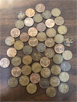 (50) Wheat Cents
