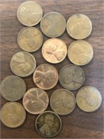 (15) Wheat Cents